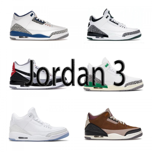 Jordan 3 Retro Iconic Basketball Sneakers Multicolor