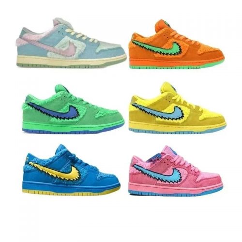 Nike Dunk Low Grateful Dead Bear Chunky Sneakers Multicolor