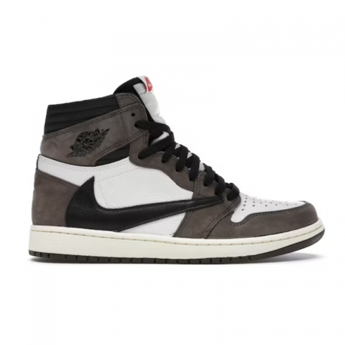 Jordan Air Jordan 1 Retro High OG Travis Scott Mocha High Top Sneakers Brown and White