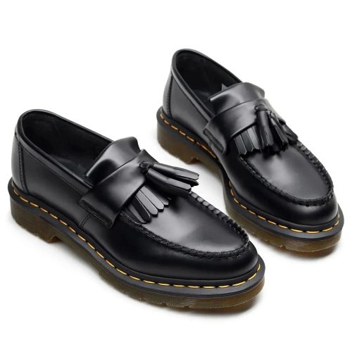 Dr. Martens Adrian Tassel Loafer Chunky Leather Shoes Black