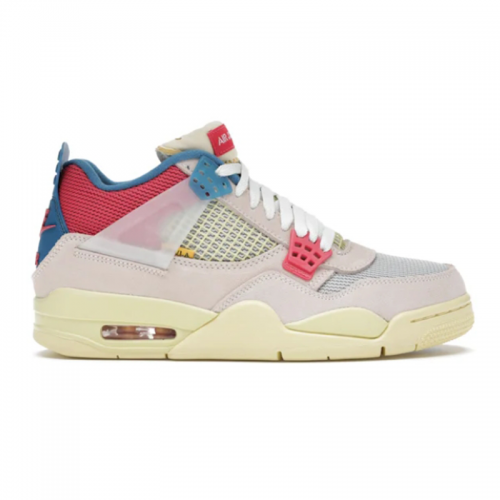 Jordan Air Jordan 4 Retro Union Guava Ice Chunky Sneakers Beige and Pink