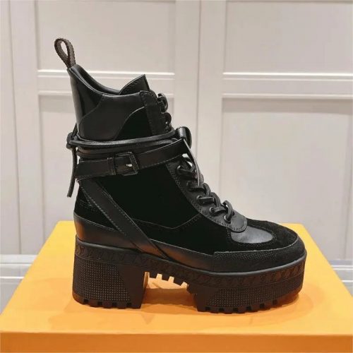 Louis Vuitton LV Star Trail Chunky Leather Ankle Boots Black