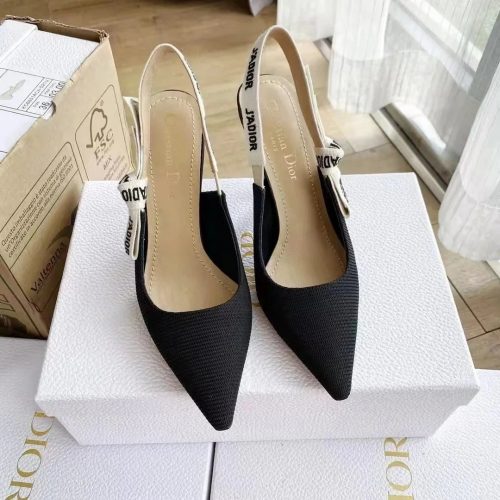 Dior J'Adior Slingback Pump Elegant High Heels Black and White