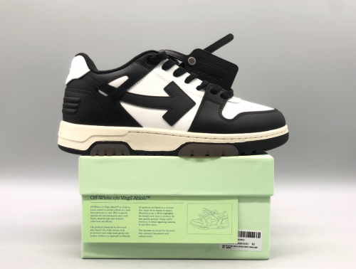 Off-White Out of Office chunky Sneakers Leather Black and White