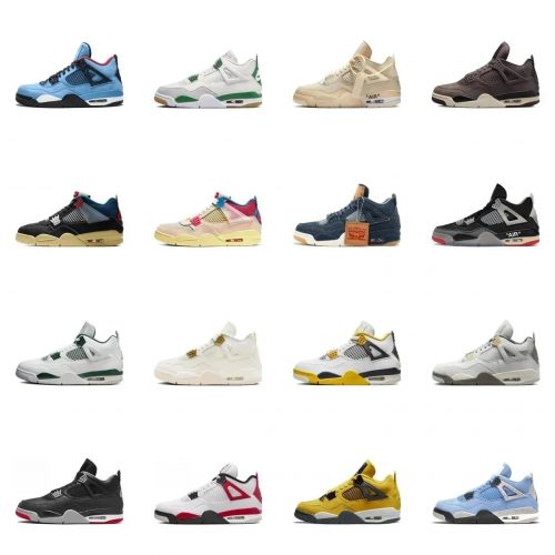 Jordan Air Jordan 4 Retro Collection Iconic Basketball Sneakers Multicolor