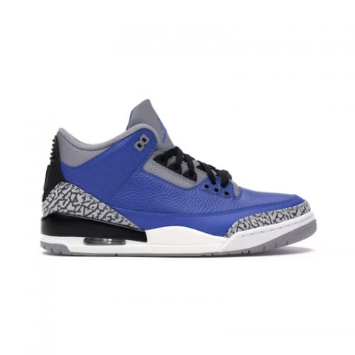 Jordan Air Jordan 3 Retro Racer Blue Basketball Sneakers White and Blue