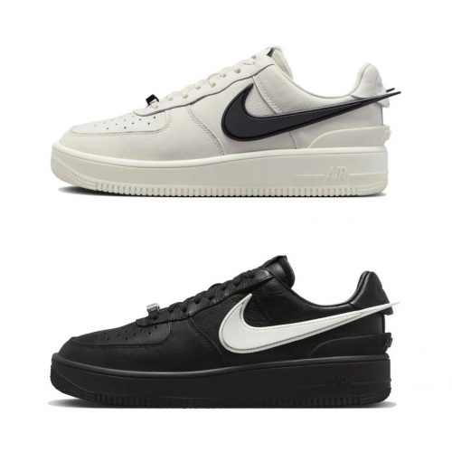 Nike Air Force 1 Low Ambush Chunky Sneakers Black and White