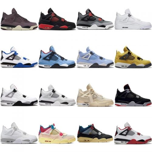 Jordan 4 Retro Iconic Basketball Sneakers Multicolor