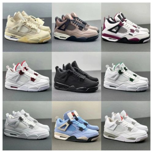Jordan Air Jordan 4 Retro Iconic Basketball Sneakers Multicolor