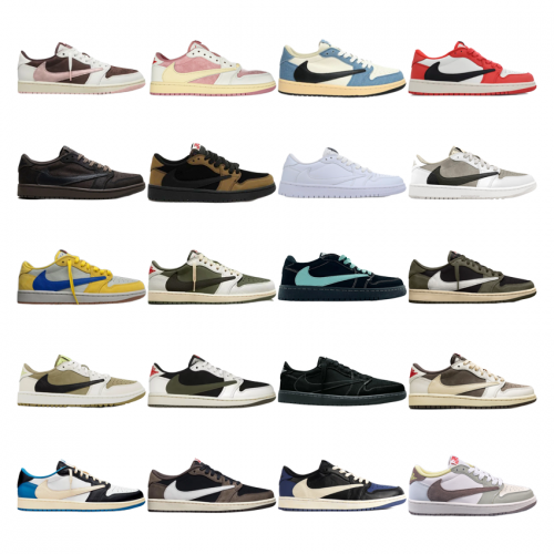 Nike Air Jordan 1 Low Travis Scott Collection Retro Sneakers Multicolor