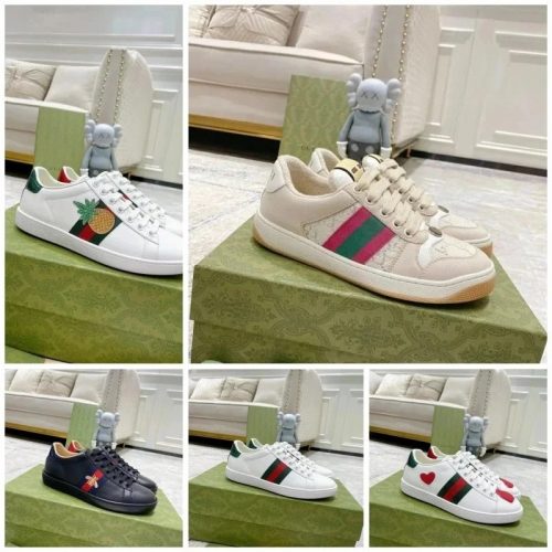Gucci Ace Casual Sneakers Leather White and Black