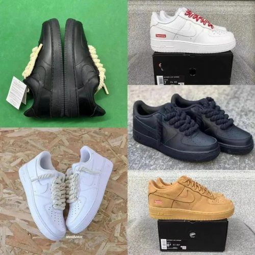 Nike Air Force 1 Low Chunky Rope Laces Sneakers Multicolor