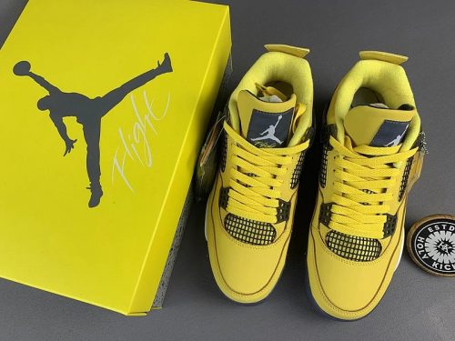 Jordan 4 Retro Lightning Chunky Sneakers Yellow