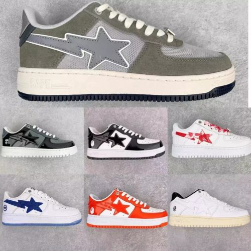 A Bathing Ape BAPE Bapesta Low Top Sneakers Multicolor
