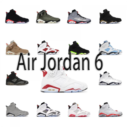 Jordan Air Jordan 6 Retro Basketball Sneakers Multicolor