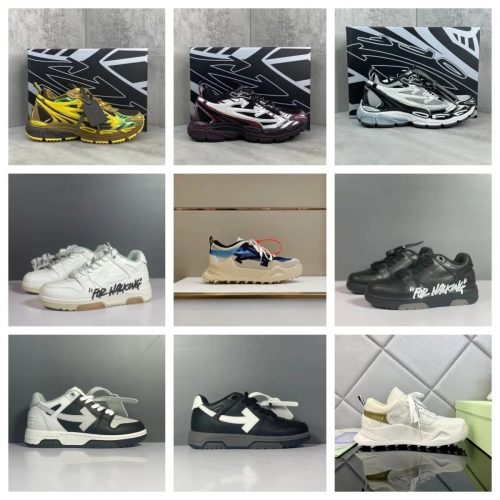 Off-White Out of Office and Runner Chunky Sneakers Multicolor