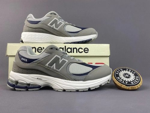 New Balance 2002R Chunky Mesh Sneakers Gray and Navy