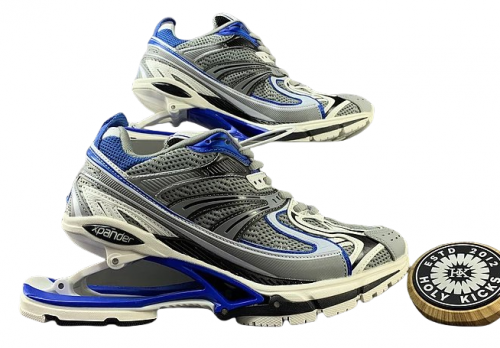 Balenciaga X-Pander Chunky Sneakers Blue and Silver