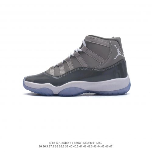 Nike Air Jordan 11 Retro Cool Grey Basketball Sneakers Gray