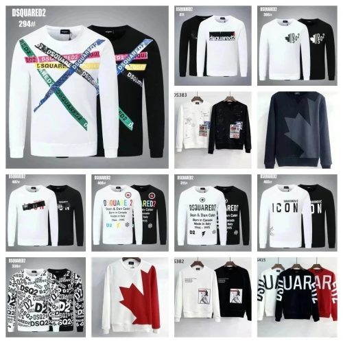 Dsquared2 Graphic Print Cotton Sweatshirt Multicolor