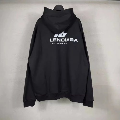 Balenciaga Activewear Oversized Hoodie Black