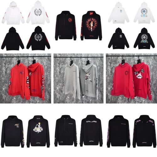 Chrome Hearts Graphic Print Streetwear Hoodie Multicolor