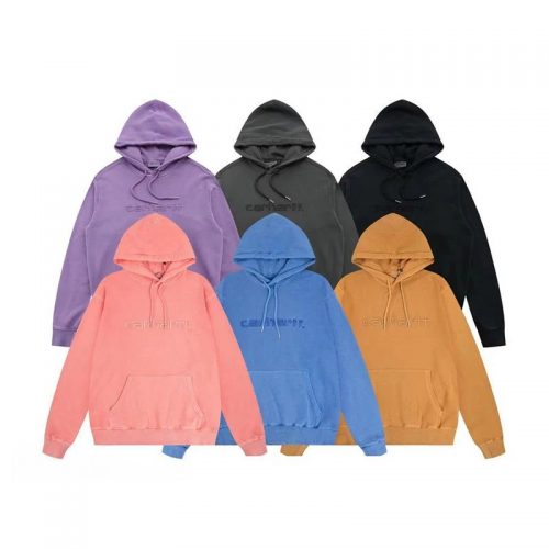 Carhartt Script Embroidery Vintage Hoodie Multicolor