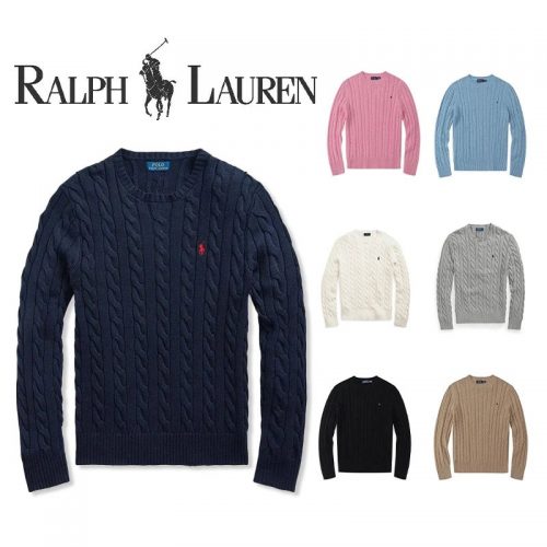 Ralph Lauren Cable-Knit Classic Cotton Sweater Multicolor