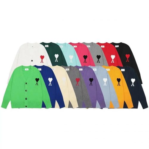 Ami Paris Ami Ami de Coeur Knit Cardigan Multicolor