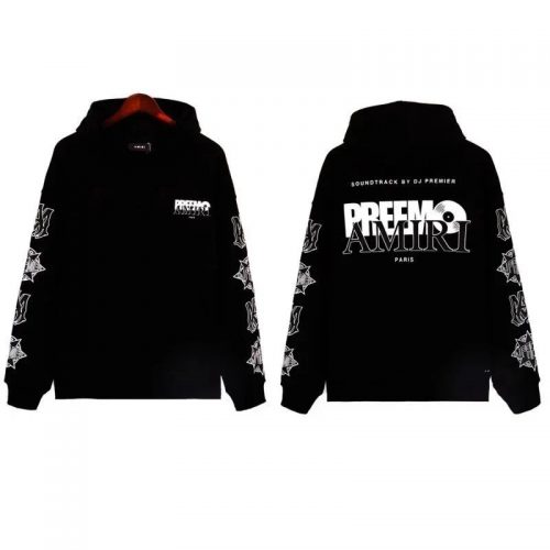Amiri Preemo DJ Premier Graphic Streetwear Hoodie Black