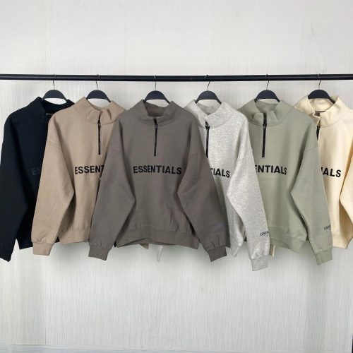 Fear of God Essentials Essentials Half-Zip Pullover Oversized Sweatshirt Multicolor