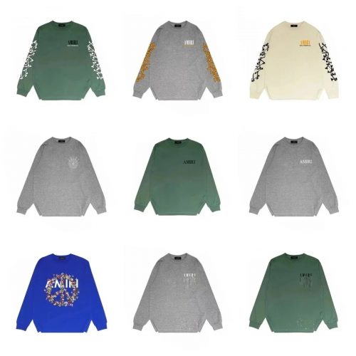 Amiri Graphic Print Crewneck Sweatshirt Multicolor