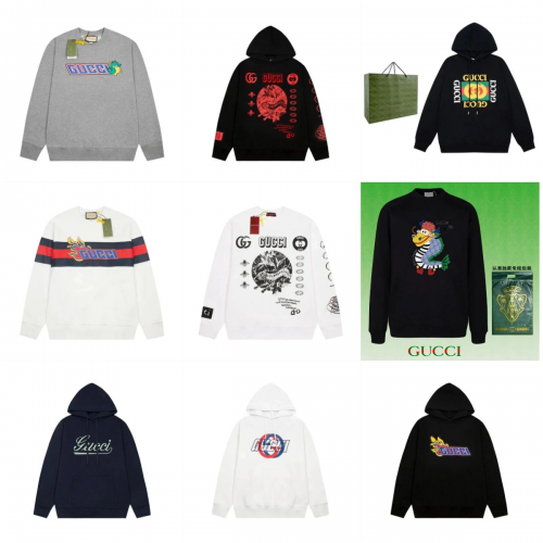 Gucci Graphic Print Oversized Hoodie and Sweatshirt Collection Multicolor