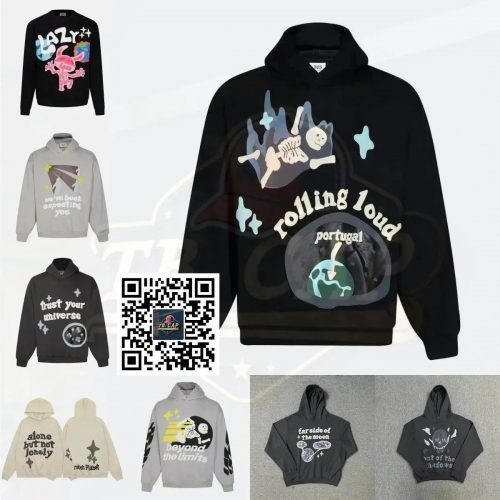 Broken Planet Graphic Print Oversized Hoodie Black