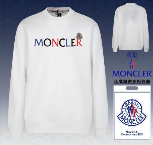 Moncler Lettering Print Crewneck Sweatshirt White