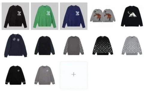 Louis Vuitton LV Monogram Knit Sweater Casual Pullover Multicolor