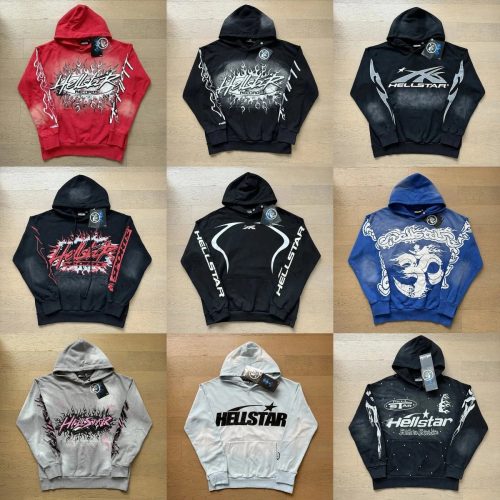 Hellstar Graphic Print Streetwear Hoodie Multicolor