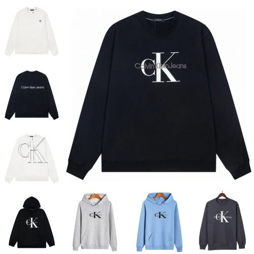 Calvin Klein CK Monogram Graphic Cotton Sweatshirt Black