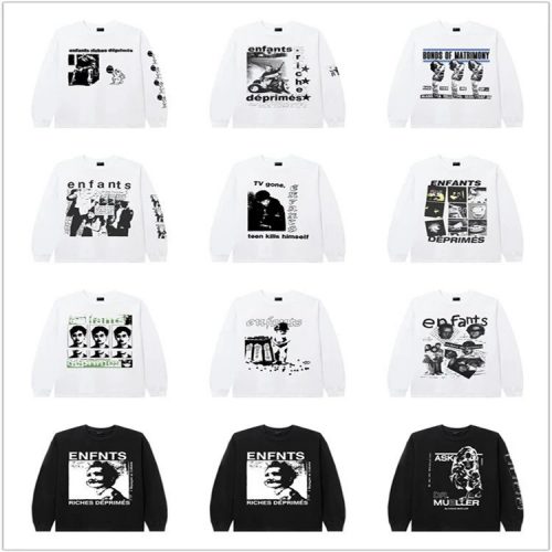 Enfants Riches Déprimés ERD Graphic Print Oversized Sweatshirt Black and White