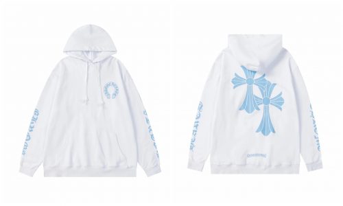 Chrome Hearts Cross Graphic Streetwear Hoodie White