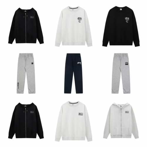 Stussy Nike Collaboration Streetwear Hoodies Sweatshirts and Joggers Multicolor