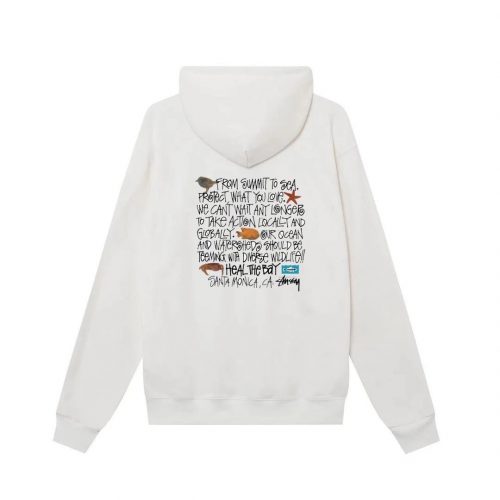 Stussy Heal The Bay Graphic Streetwear Hoodie White