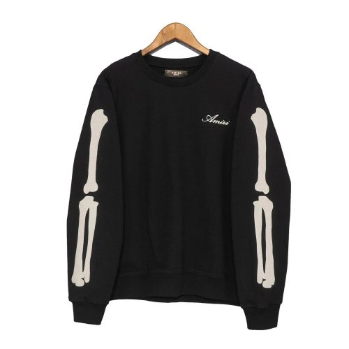 Amiri Skeleton Graphic Crewneck Sweatshirt Black