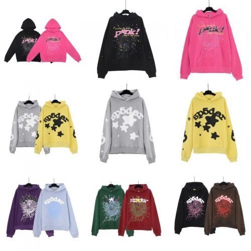 Sp5der Sp5der Web Graphic Streetwear Hoodie Multicolor
