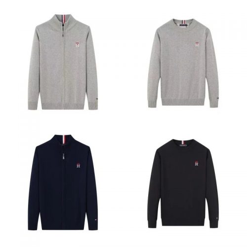 Tommy Hilfiger Knitwear Collection Classic Sweater and Zip-Up Cardigan Multicolor