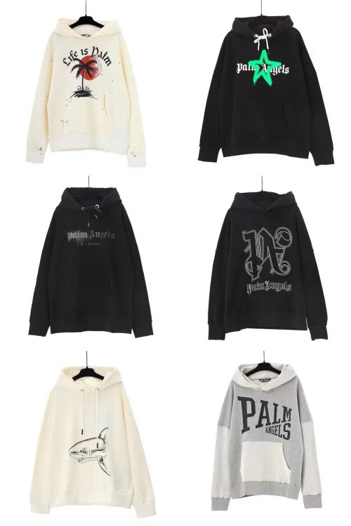 Palm Angels Graphic Print Oversized Hoodie Multicolor