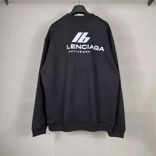 Balenciaga Activewear Graphic Sweatshirt Black