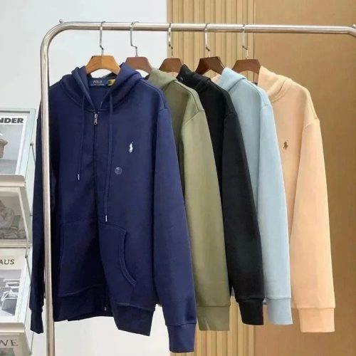 Polo Ralph Lauren PRL Zip-Up Hoodie Casual Sweatshirt Multicolor