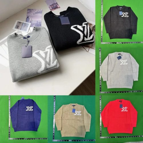 Louis Vuitton LV Monogram Knit Crewneck Sweater Multicolor