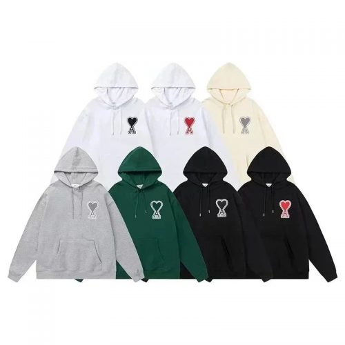 Ami Paris Ami Ami de Coeur Cotton Hoodie Multicolor